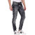 Kozzak Men's Casual Skinny Fit Stretchable Black Jeans