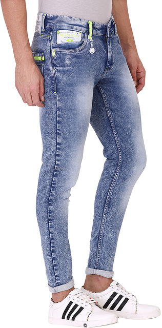 Buy Kozzak White Slim Fit Stretchable Jeans Online @ ₹1164 from ShopClues