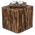 Shilpi Wooden Coffee Table Made From Natural Wood Blocks 16 Inch