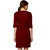 Miss Chase Women's Maroon Shift Dresses
