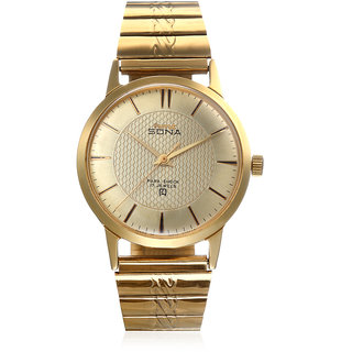 Shop HMT Sona Golden Men s Watch Online Shopclues