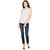 Yalina Plus Knitted Sleeveless White Top