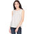 Yalina Plus Knitted Sleeveless White Top