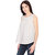 Yalina Plus Knitted Sleeveless White Top
