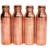 Copper Water Bottle  Yoga Beneficial  1000 ML  Combo Pack - 4 Bottles