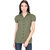 YALINA PLUS Women's  Half Sleeves Formal Olive Green Shirt