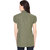 YALINA PLUS Women's  Half Sleeves Formal Olive Green Shirt