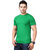 Ketex Men's Green Round Neck Synthetic Plain T-shirt