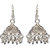 CTW Metal Oxidised Silver Jhumka Earring For Women