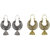 CTW Oxidised Fusion Metal Chandbali Hoop Combo Pack Of 2 Earrings