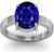 Jaipurforyou Certified Blue Sapphire(Neelam)  3.00 cts or 3.25 ratti silver ring