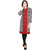 YALINA PLUS Black  White Printed With Embroidery Women's Kurti