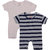 Gkidz Infants Pack Of 2 Striped Half Sleeve Romper