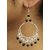 Black Beads Silver Plated Earring by Sparkling Jewellery