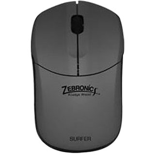 Zebronics 2.4ghz Wireless Optical Mouse Surfer (Grey)