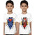 Superman and Spiderman hand grabbing T shirt combo for kids