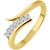 Vidhi Jewels Gold Plated Curved Diamond Alloy  Brass Finger Ring for Women VFR286G