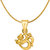 Mahi Gold Plated combo of Two Radha-krishna  Shiva Unisex God Pendants CO1104596G