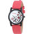 Evelyn Danim White Dial Red Strap Stylish Analogue Watch For Girls-Eve-580
