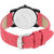 Evelyn Danim White Dial Red Strap Stylish Analogue Watch For Girls-Eve-580