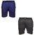 PNP Men's Blue  Black Shorts (Pack of 2)