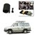 AutoStark Leatherette Car Steering Wheel Cover Black-Toyota Qualis