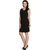 MansiCollections Black Embellished Poly Cotton Bodycon Dresses Dress For Women