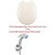SHRUTI European Easy Move Wall Hung Toilet Seat cover, - Ivory + Free SHRUTI ABS Health Faucet and ABS Wall Hook (Chrome