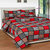 The Intellect Bazaar 160 TC Cotton King Fitted Elastic Bedsheet With 2 Pillow Covers,Red