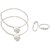 Urbanela Silver Toned Designer Anklet & Tow Ring Fashion Jewellery Combo ANK-TR04