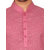 Garun Men's Pink White Cotton Plain Kurta Pyjama Set