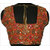 Stitch O Fab Orange mirror design Women Blouse-085
