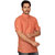 Garun Orange Short Sleeve Short Kurta For Men