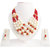 Jaipuri Handicrafts Red  White Pearl Necklace Set With Matching Earrings for Girls or Woman's