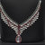 Menal Silver Plated Multi Diamond Necklace Set