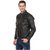 Leather Retail Designer Black Faux Leather Jacket for Man