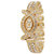 Diamond Oval Studded Best Wrist Bracelet Cum Quartz Watch - Women