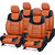 Musicar Maruti Esteem Orange Leatherite Car Seat Cover with 1 Year Warranty And Steering cover  Free