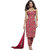 Fkart Stylish Red Colour Georgette Anarkali DressMaterial (Unstitched)