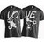 Mickey Printed Black Color Couple Combo T-shirts