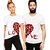 Love Printed White Color Couple Combo T-shirts