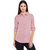 Ruhaan's Pink Shirt Collar Printed Casual Shirts for Women's