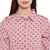 Ruhaan's Pink Shirt Collar Printed Casual Shirts for Women's