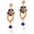 Fashion Navy Blue Stone Long Earrings For Girls  Woman
