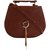 Haqeeba Brown Leatherette Material Sling Bags For Women