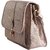 Haqeeba White Leatherette Material Sling Bags For Women