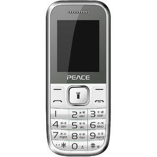 Peace FM10 Feature Mobile Phone(White)( 850 MAh Battery