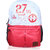 TANWORLD GenX Classic Stylish White  Red Casual Polyester 16 Liter College School Backpack TWBP05WhiteRed