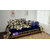 The Intellect Bazaar 500 TC Chenille Velvet Diwan Set ( 8 pieces ) - Floral, Blue