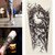 3D Temporary Tattoo Sticker Stars Flower Design For Men Women Girls Hand Arm Waterproof Heart Design Size - 19x12cm